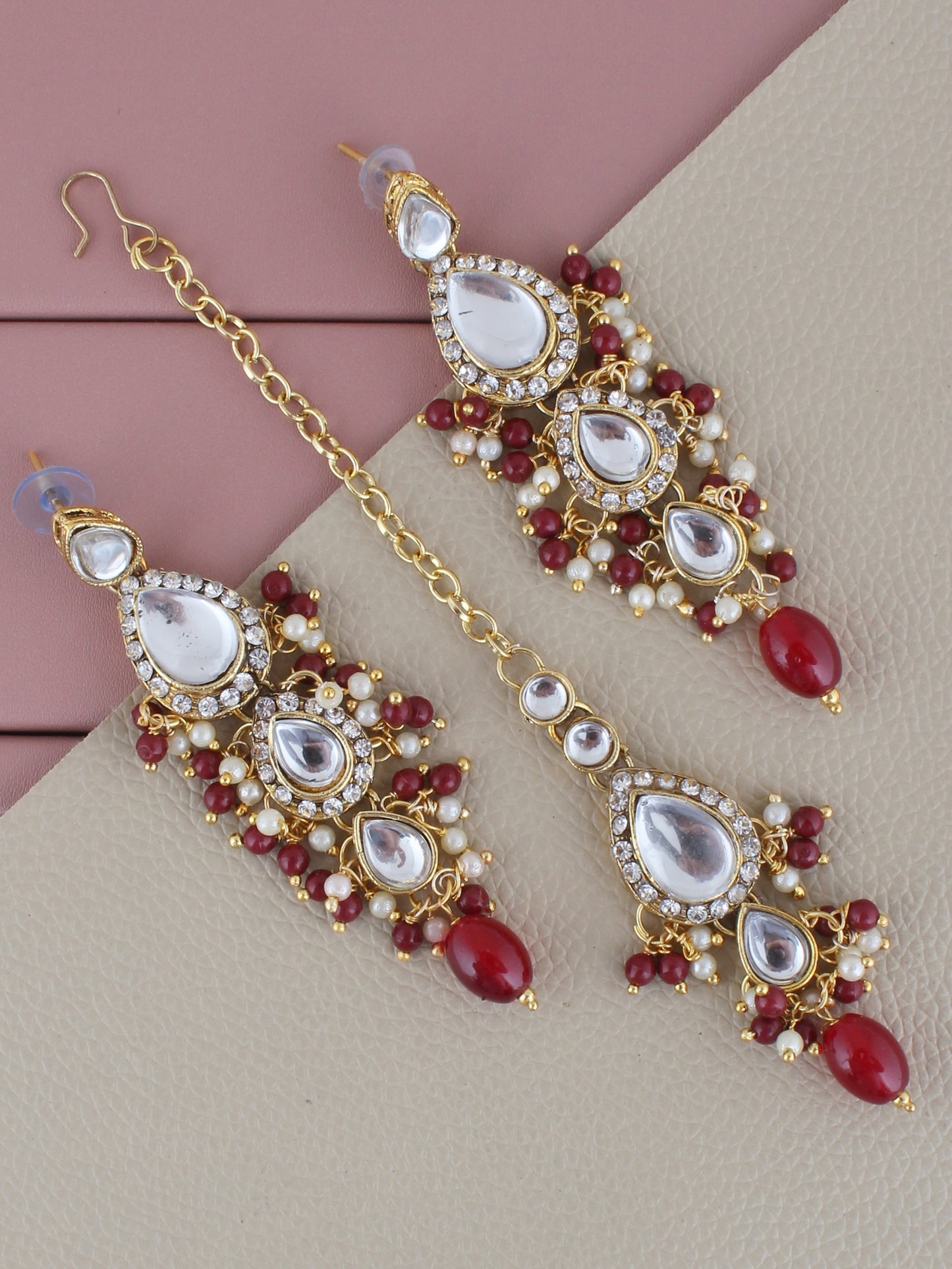 Kundan Tika Earring set for Girls & women