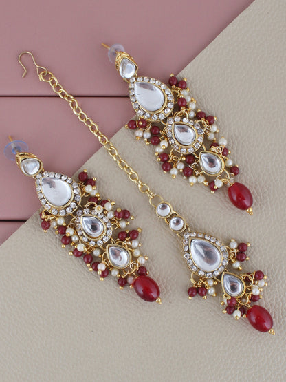 Kundan Tika Earring set for Girls & women