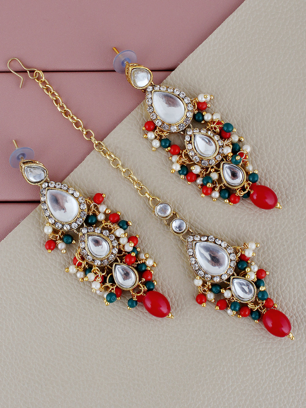 Kundan Tika Earring set for Girls & women