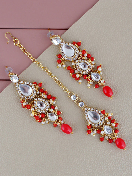 Kundan Tika Earring set for Girls & women