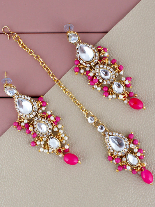 Kundan Tika Earring set for Girls & women