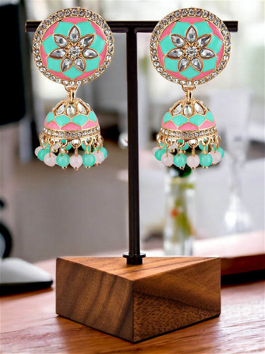 Meenakari Jhumki Earring For Girls & Women