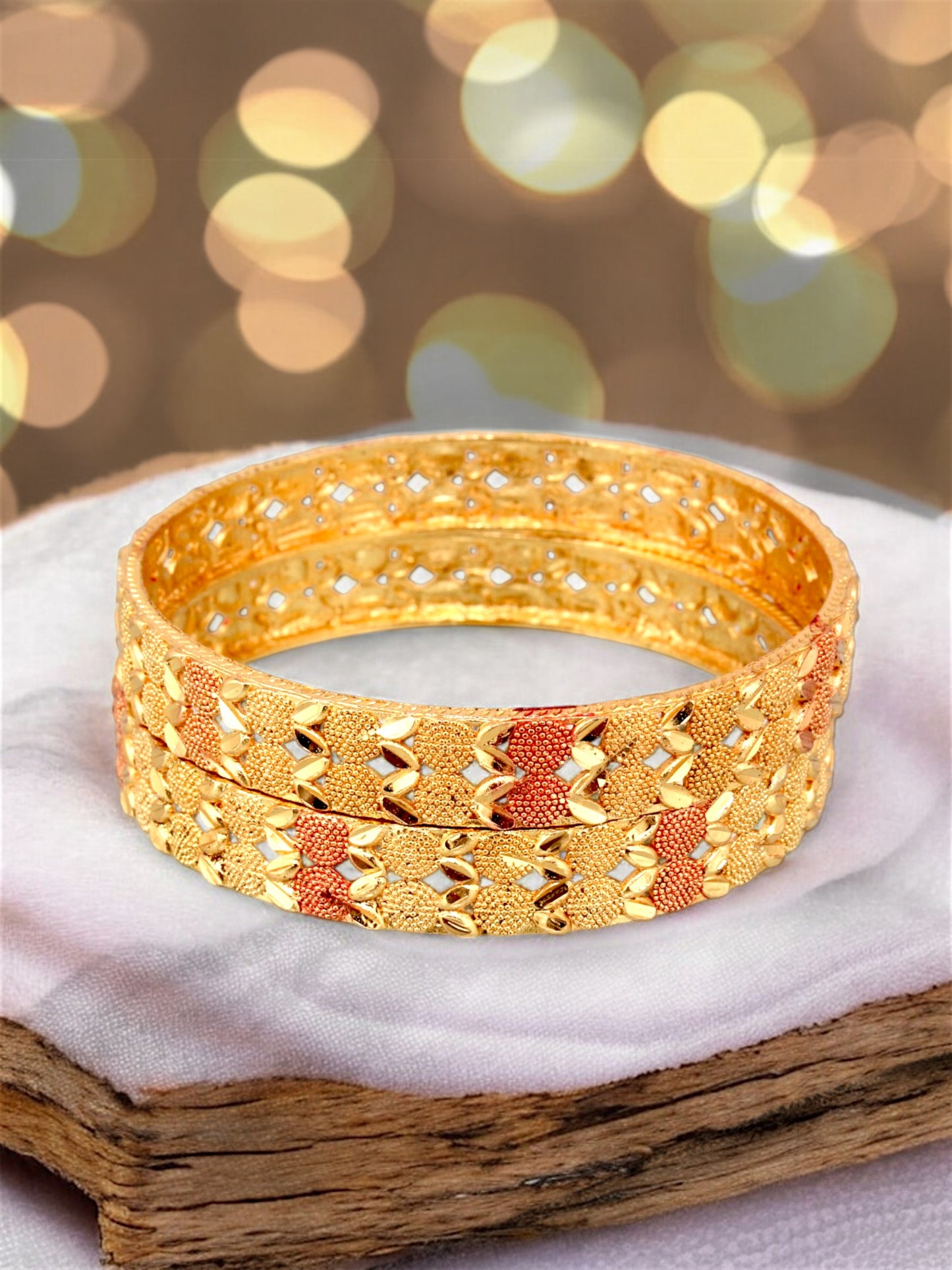 18k One Gram Gold Plated Meenakari Bangles for Women & Girls |