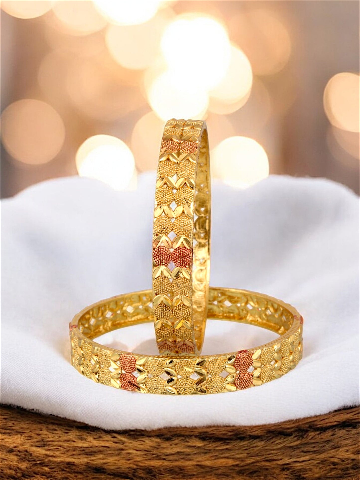 18k One Gram Gold Plated Meenakari Bangles for Women & Girls |