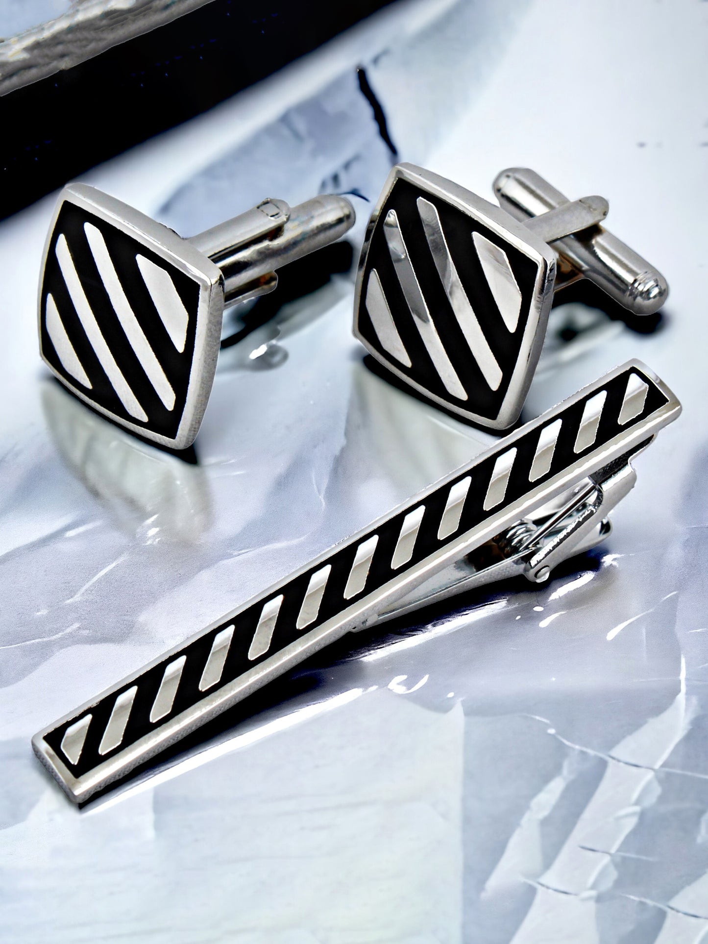 Cufflinks and Tie Pin Combo Gift Set For Men