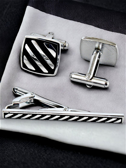 Cufflinks and Tie Pin Combo Gift Set For Men