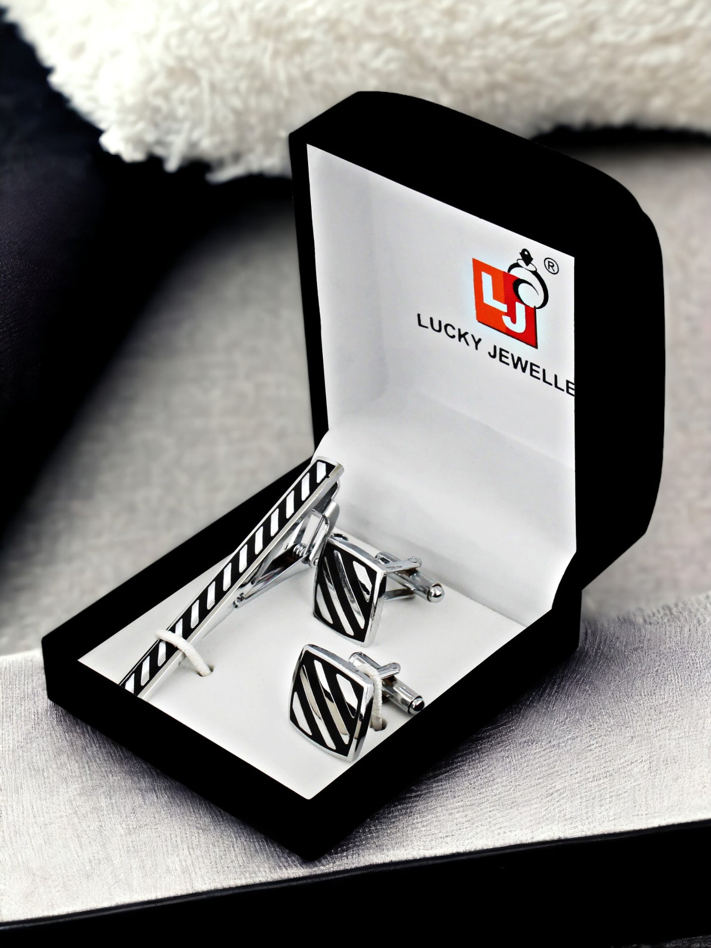 Cufflinks and Tie Pin Combo Gift Set For Men