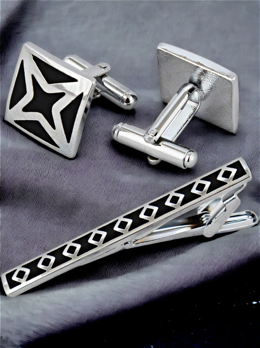 Cufflinks and Tie Pin Combo Gift Set For Men