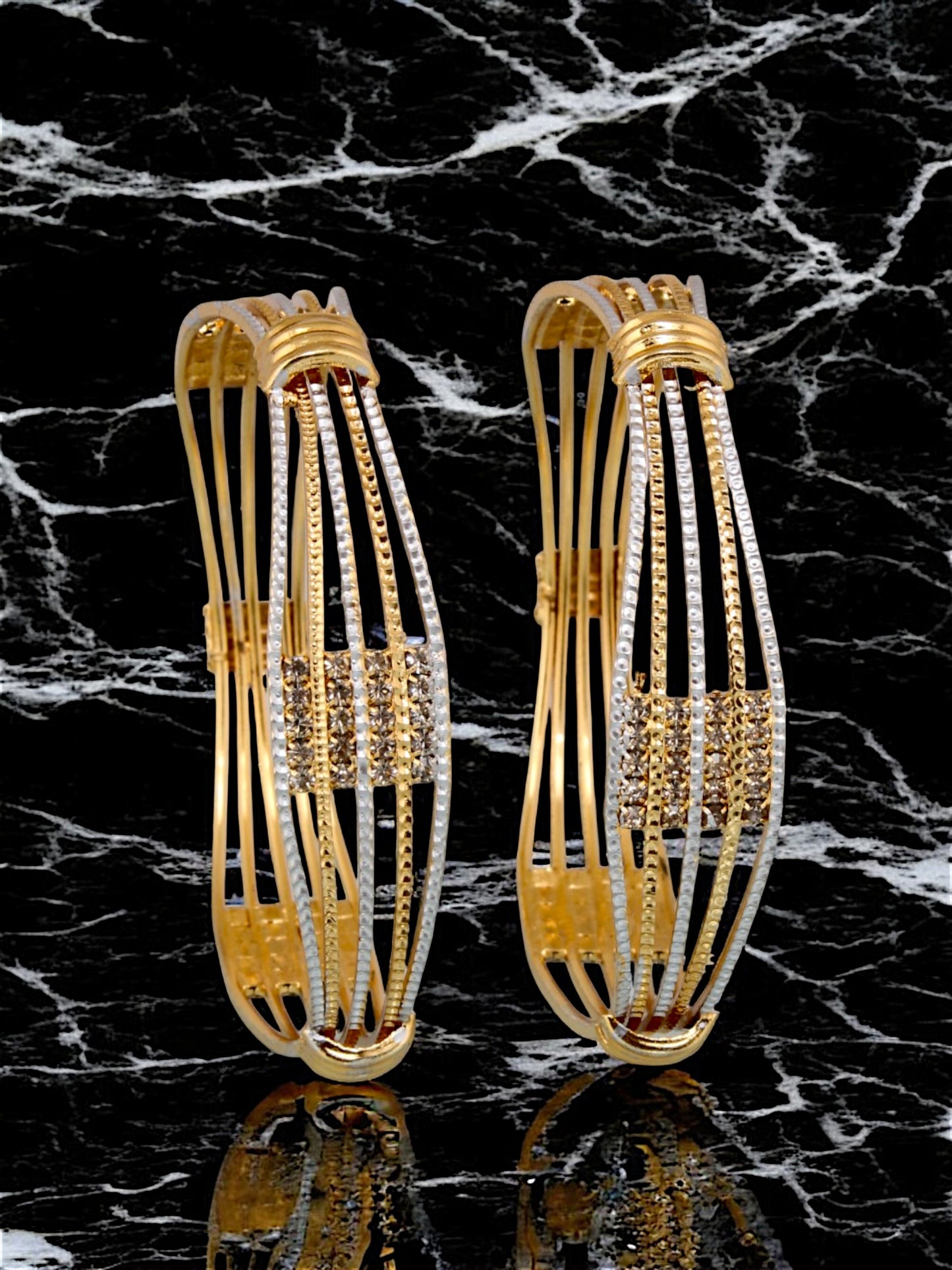 18k One Gram Gold Plated Meenakari Bangles for Women & Girls |