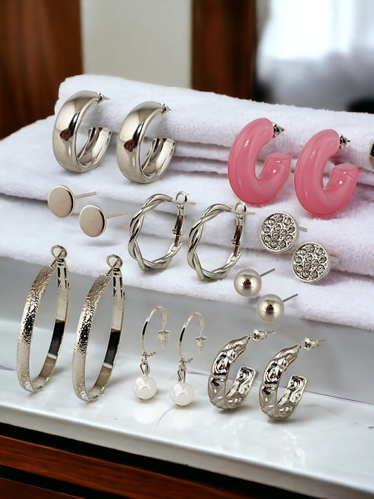 Trendy 9 Pairs Combo Set Of Earring for Women & Girls