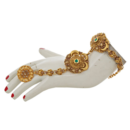 Traditional Gold Plated Stone Bridal Set For Women & Girls