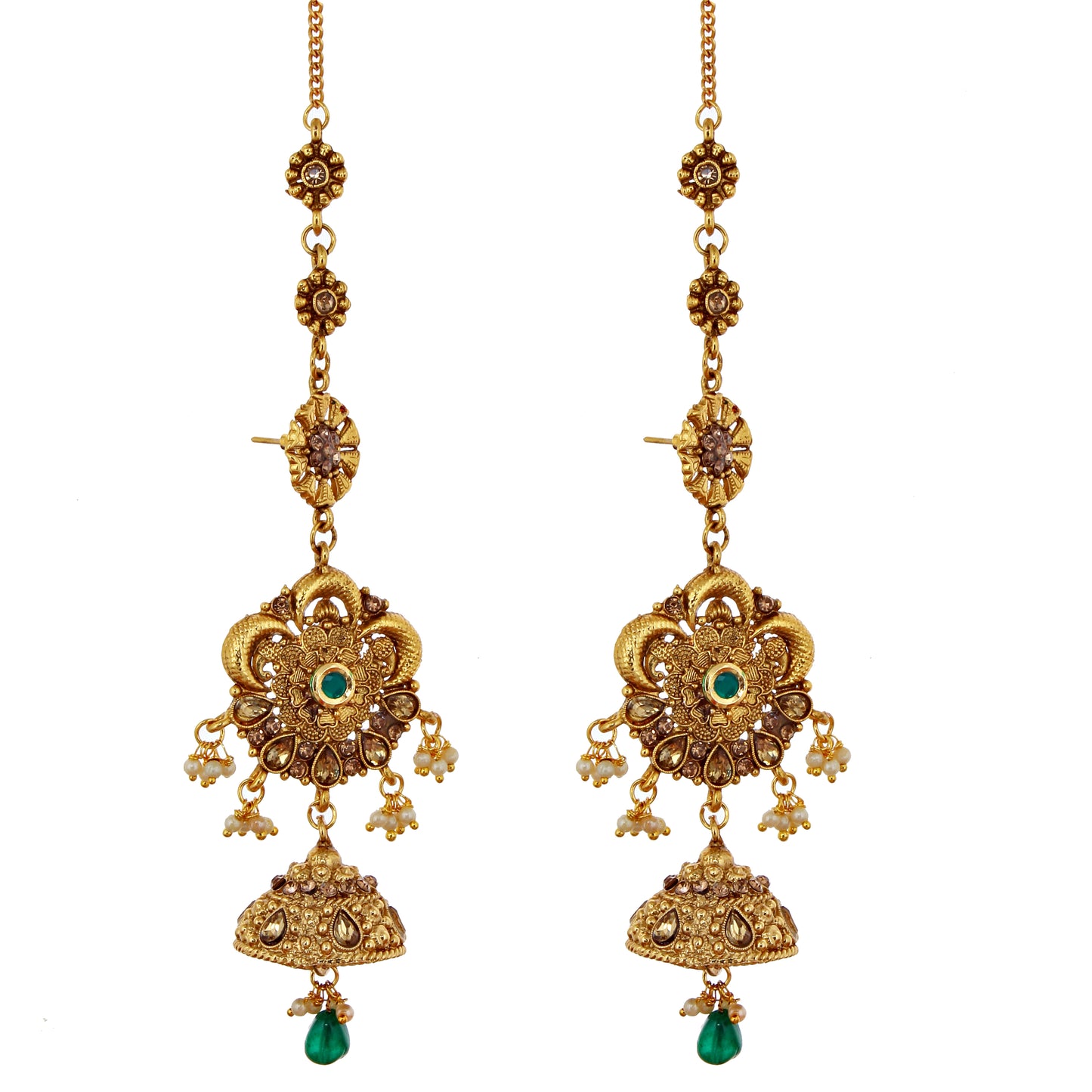 Traditional Gold Plated Stone Bridal Set For Women & Girls