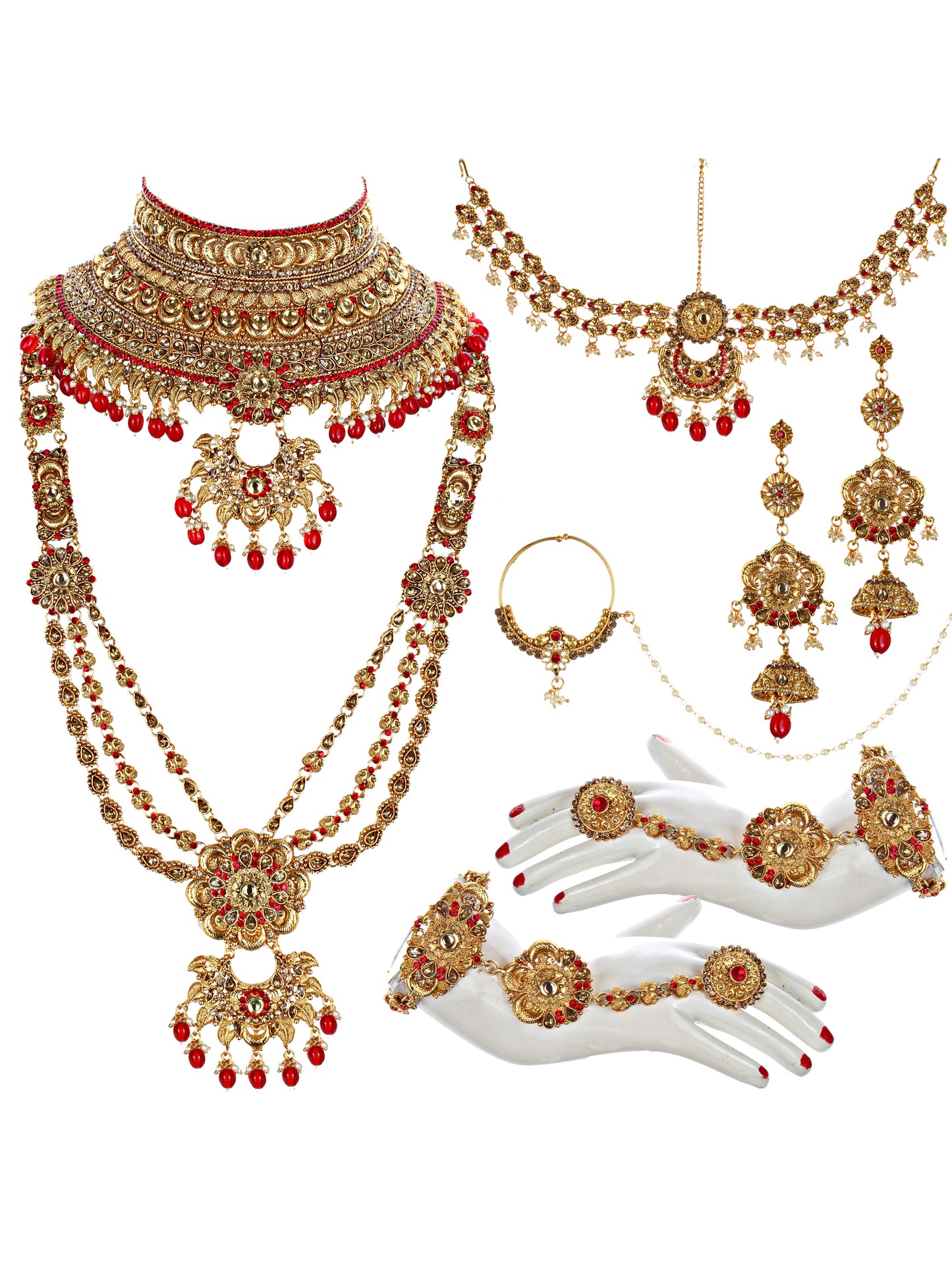 Traditional Stone Bridal Set For Girls & Women