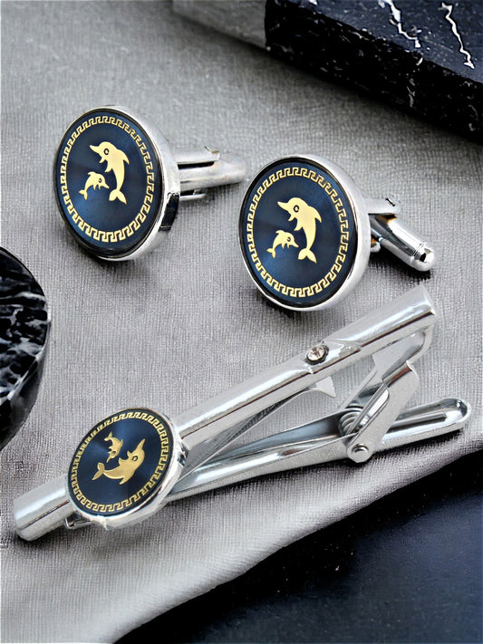 Cufflinks and Tie Pin Combo Gift Set For Men