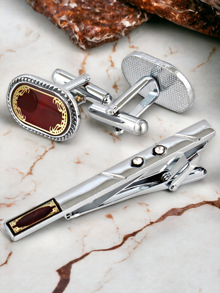 Cufflinks and Tie Pin Combo Gift Set For Men