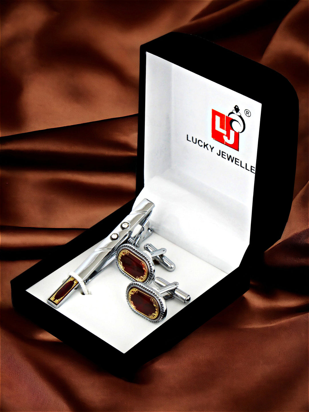 Cufflinks and Tie Pin Combo Gift Set For Men