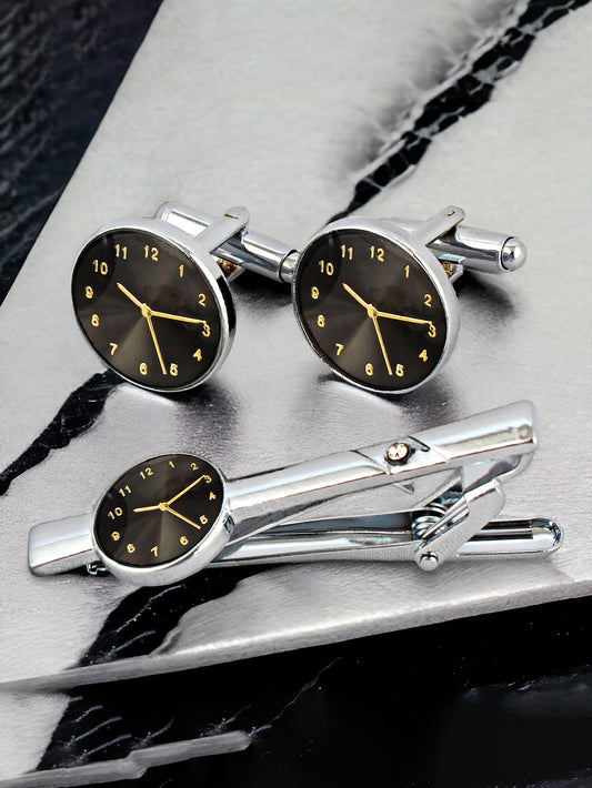 Cufflinks and Tie Pin Combo Gift Set For Men