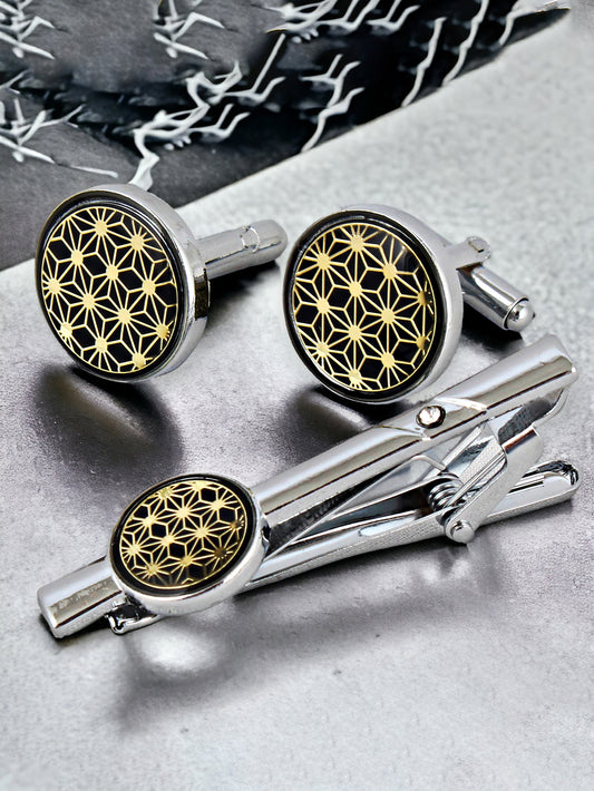 Cufflinks and Tie Pin Combo Gift Set For Men