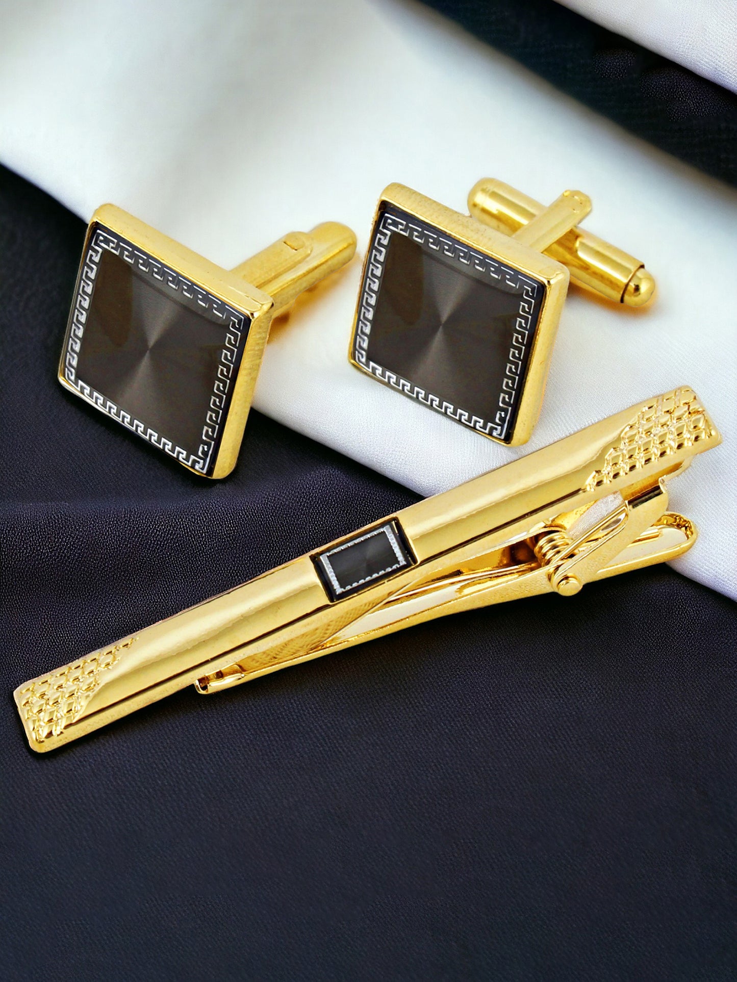 Cufflinks and Tie Pin Combo Gift Set For Men