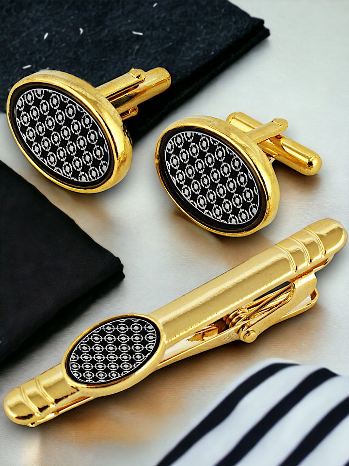 Cufflinks and Tie Pin Combo Gift Set For Men