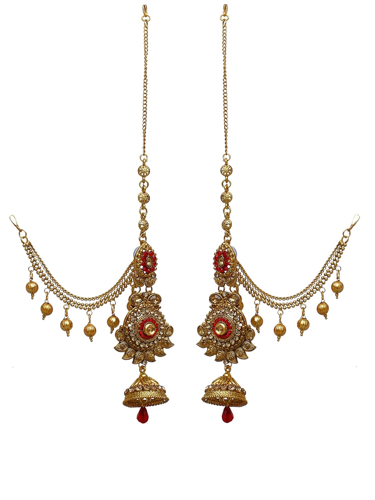 Traditional Gold Plated Stone Bridal Set For Women & Girls