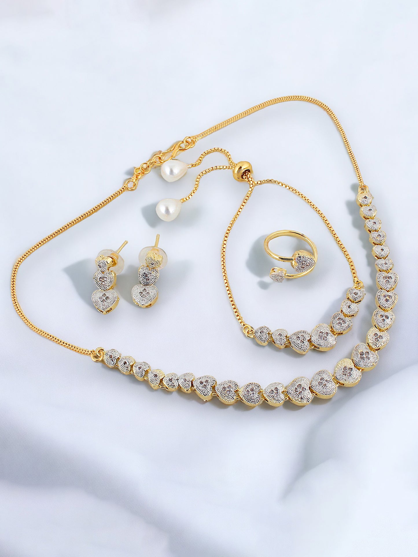 American Diamond (AD) Combo gift Necklace Set