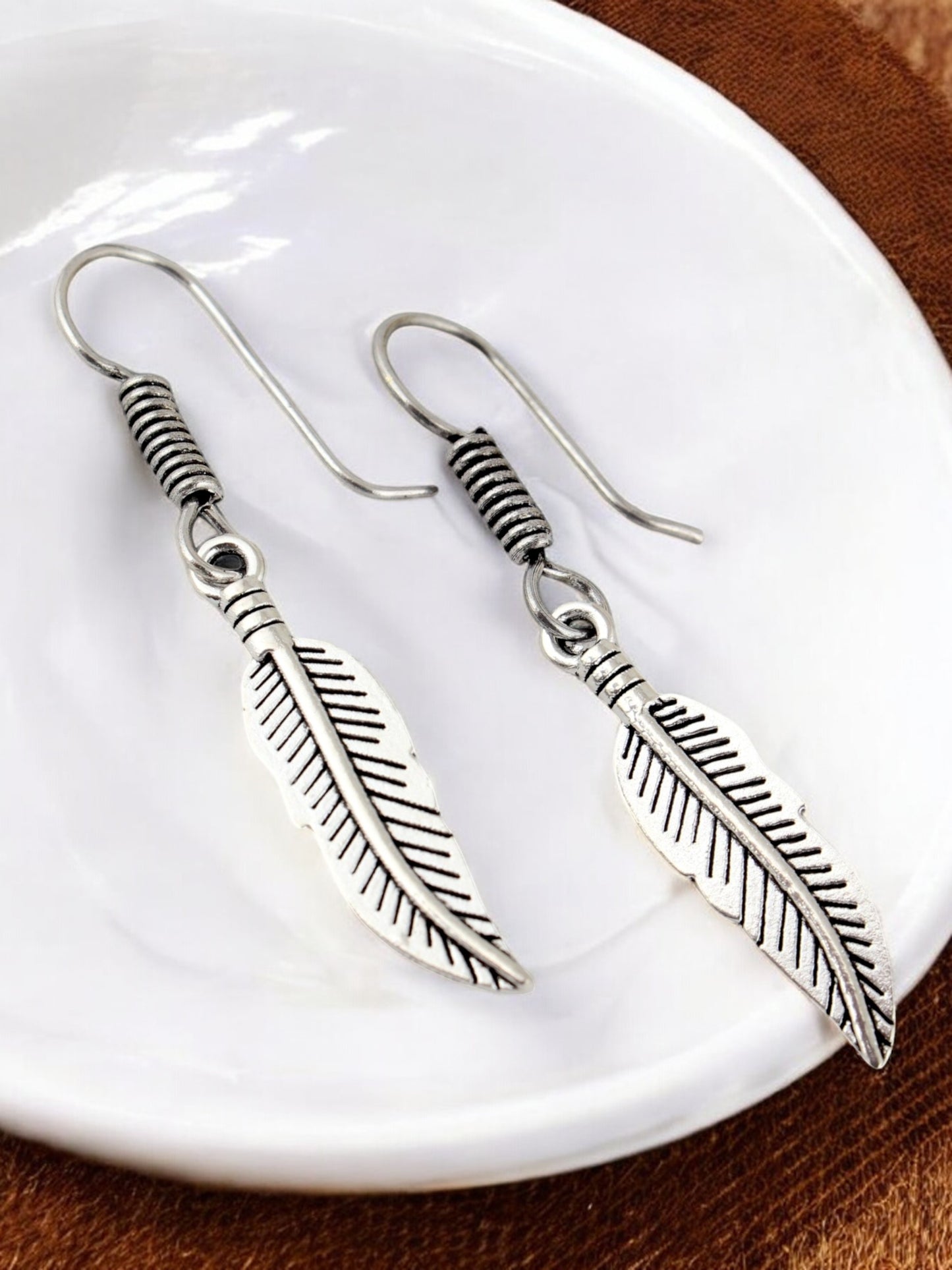 Oxidised Silver Leaf Design Earring | Stylish Trendy Earing