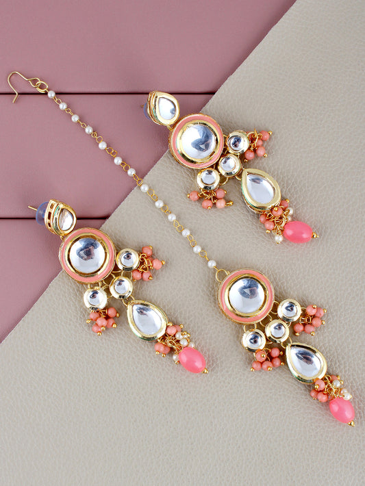 Kundan Tika Earring set for Girls & women