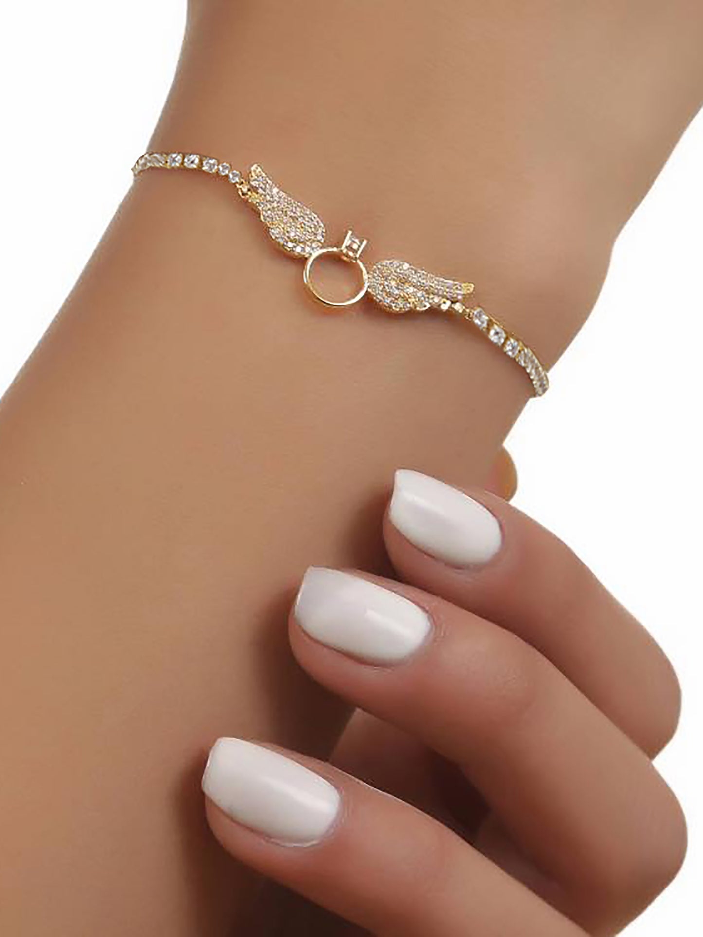 Latest Rhinestones Adjustable Bracelet with Pull Chain for Women & Girls