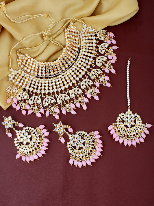 Kundan Choker Bridal Necklace Set For Women & Girls