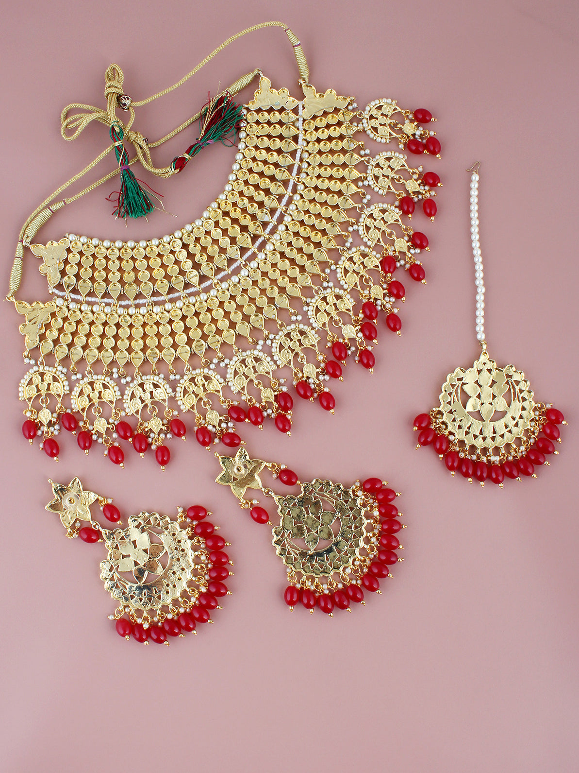 Kundan Choker Bridal Necklace Set For Women & Girls