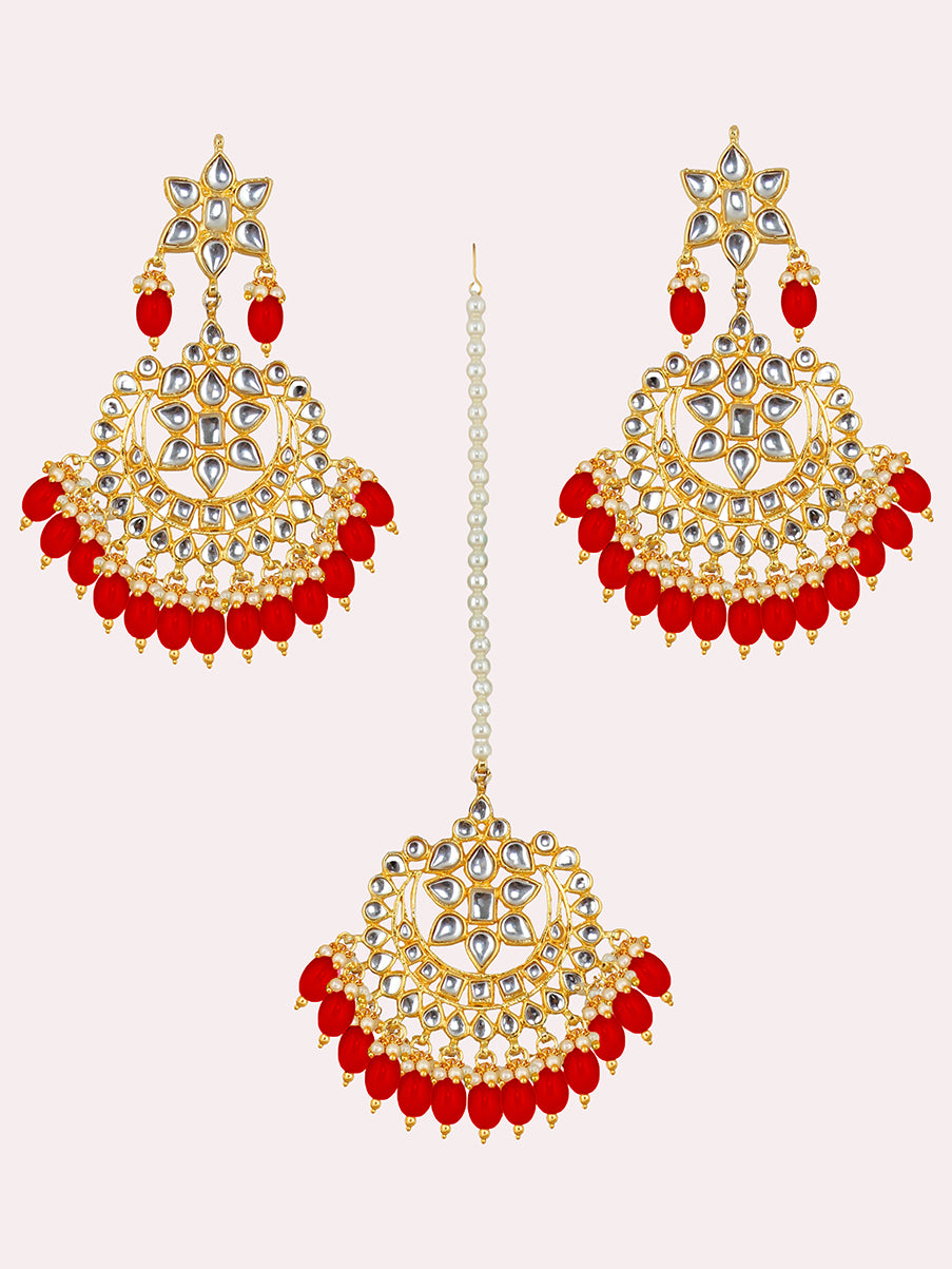 Kundan Choker Bridal Necklace Set For Women & Girls