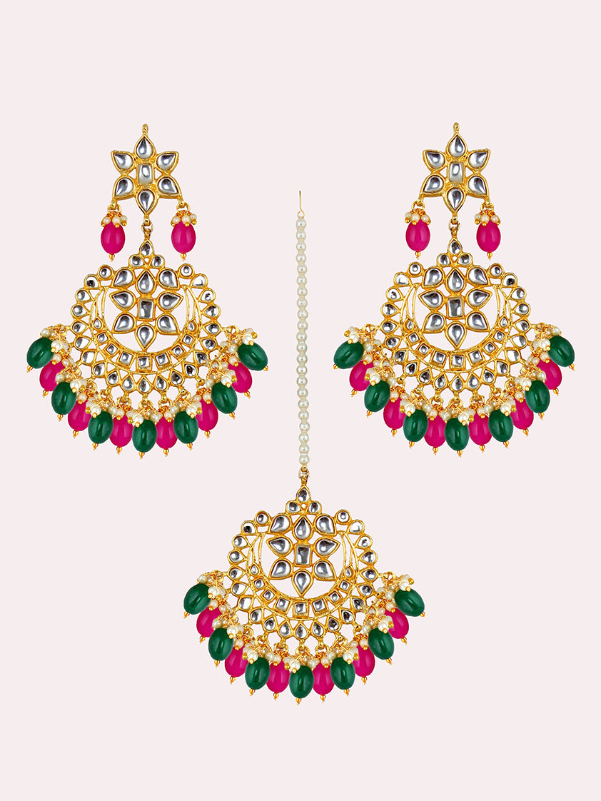 Kundan Choker Bridal Necklace Set For Women & Girls