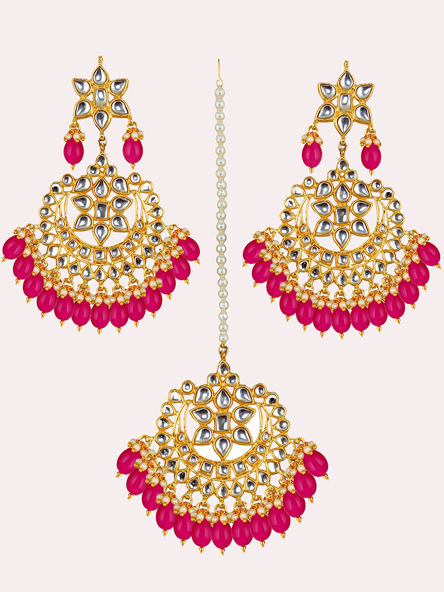 Kundan Choker Bridal Necklace Set For Women & Girls