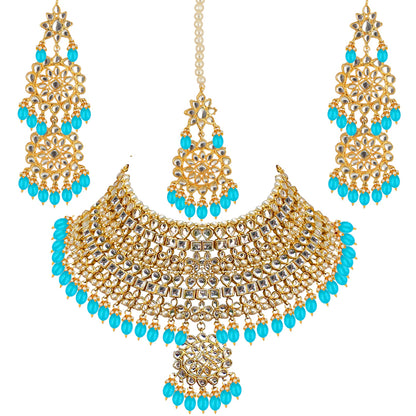 Kundan Choker Bridal Necklace Set For Women & Girls