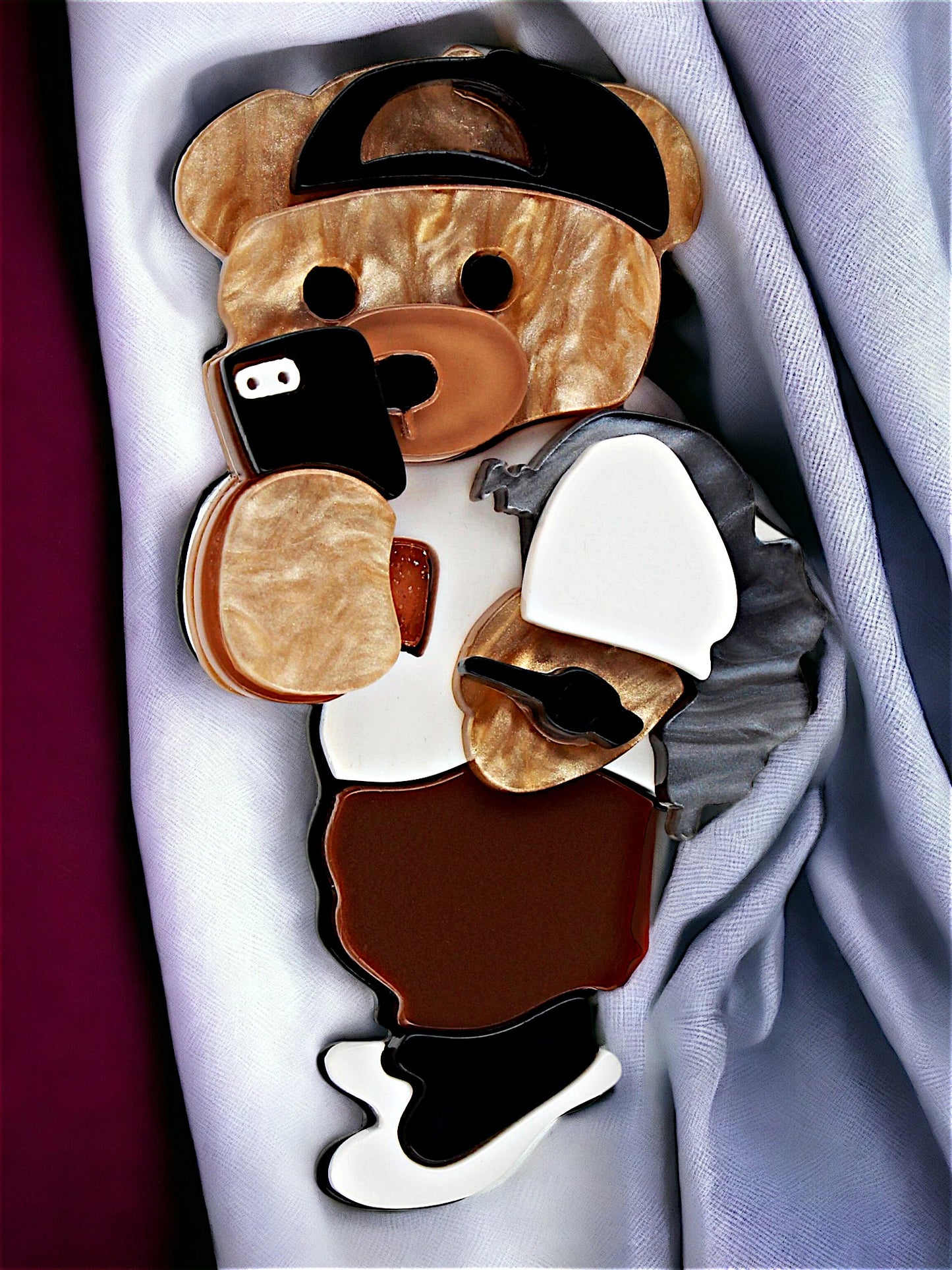 Designer Teddy Bear Brooch/Lapel Pin For Unisex