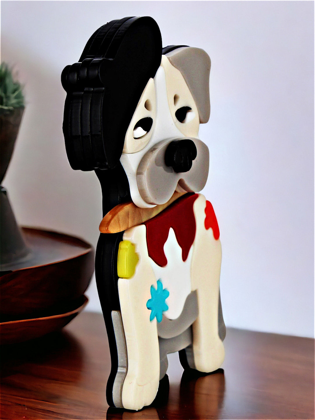 Designer Cute Cartoon Dog Plastic Brooch/Lapel Pin For Unisex