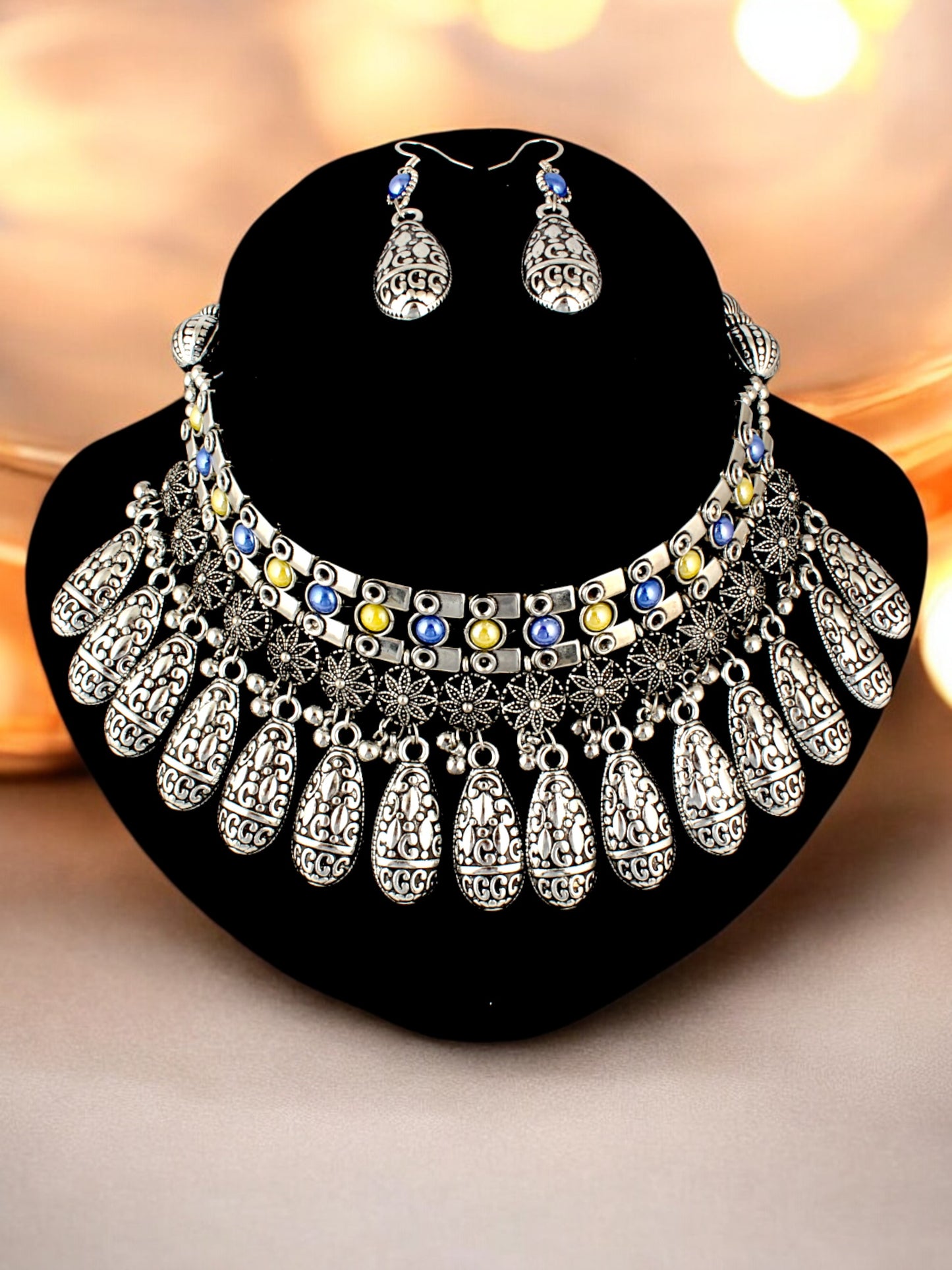 LUCKY JEWELLERY Navratri Garba Jewelry Set for Women & Girls