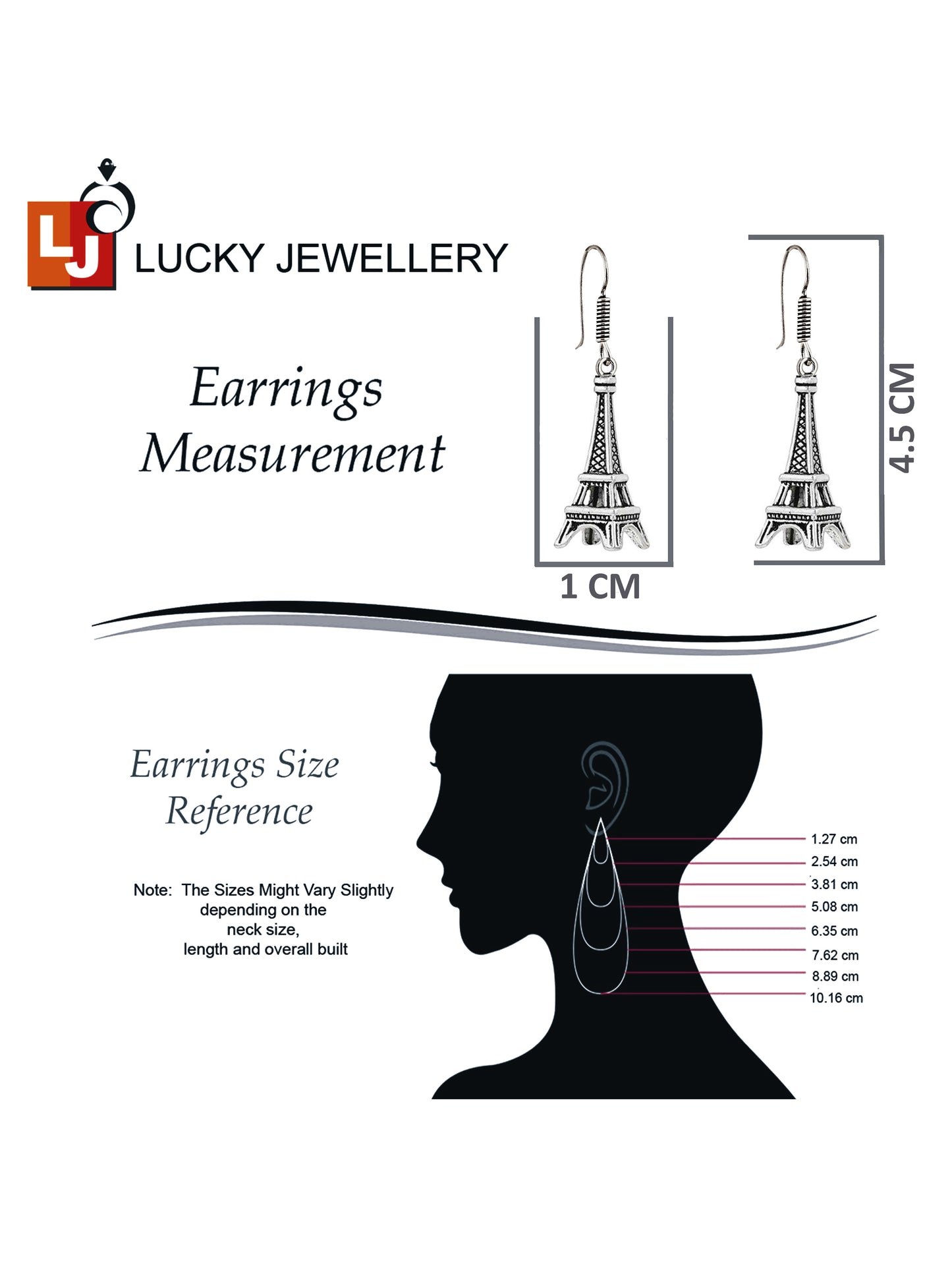 Oxidised Silver Eiffel Tower Design Earring | Stylish Trendy Earing