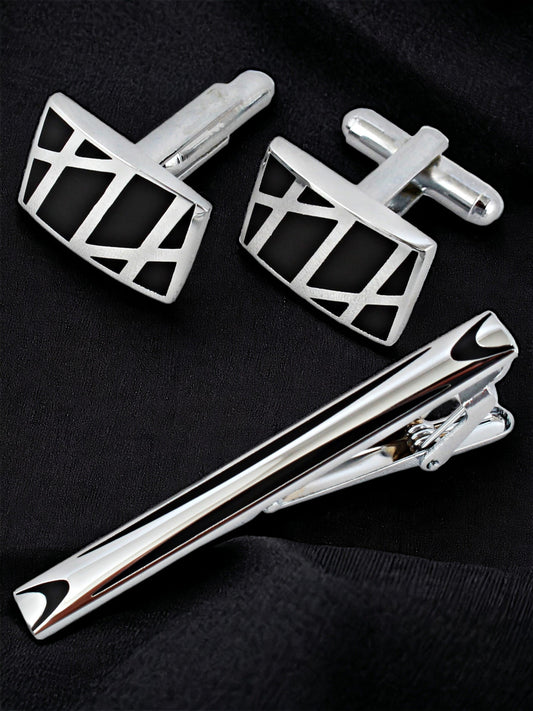 Cufflinks and Tie Pin Combo Gift Set For Men