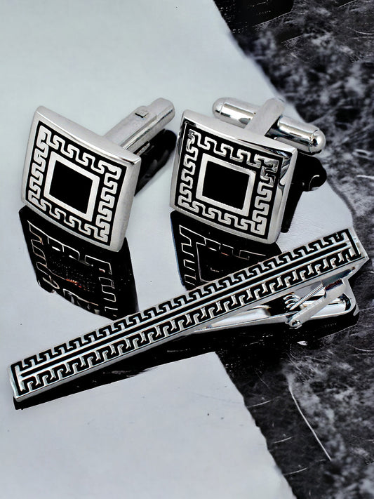 Cufflinks and Tie Pin Combo Gift Set For Men