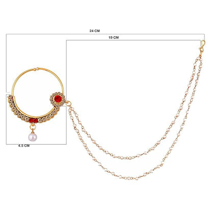 18 K Gold Plated Nath for Girls & Women