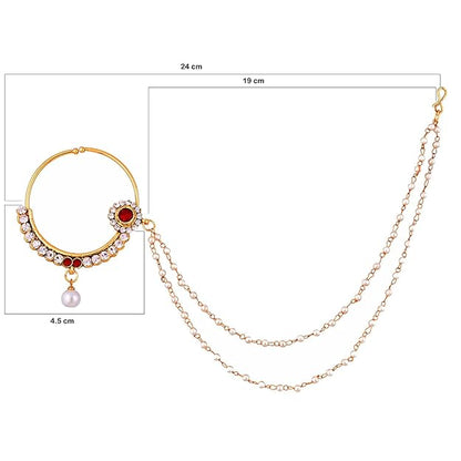 18 K Gold Plated Nath for Girls & Women