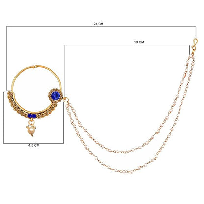 18 K Gold Plated Nath for Girls & Women