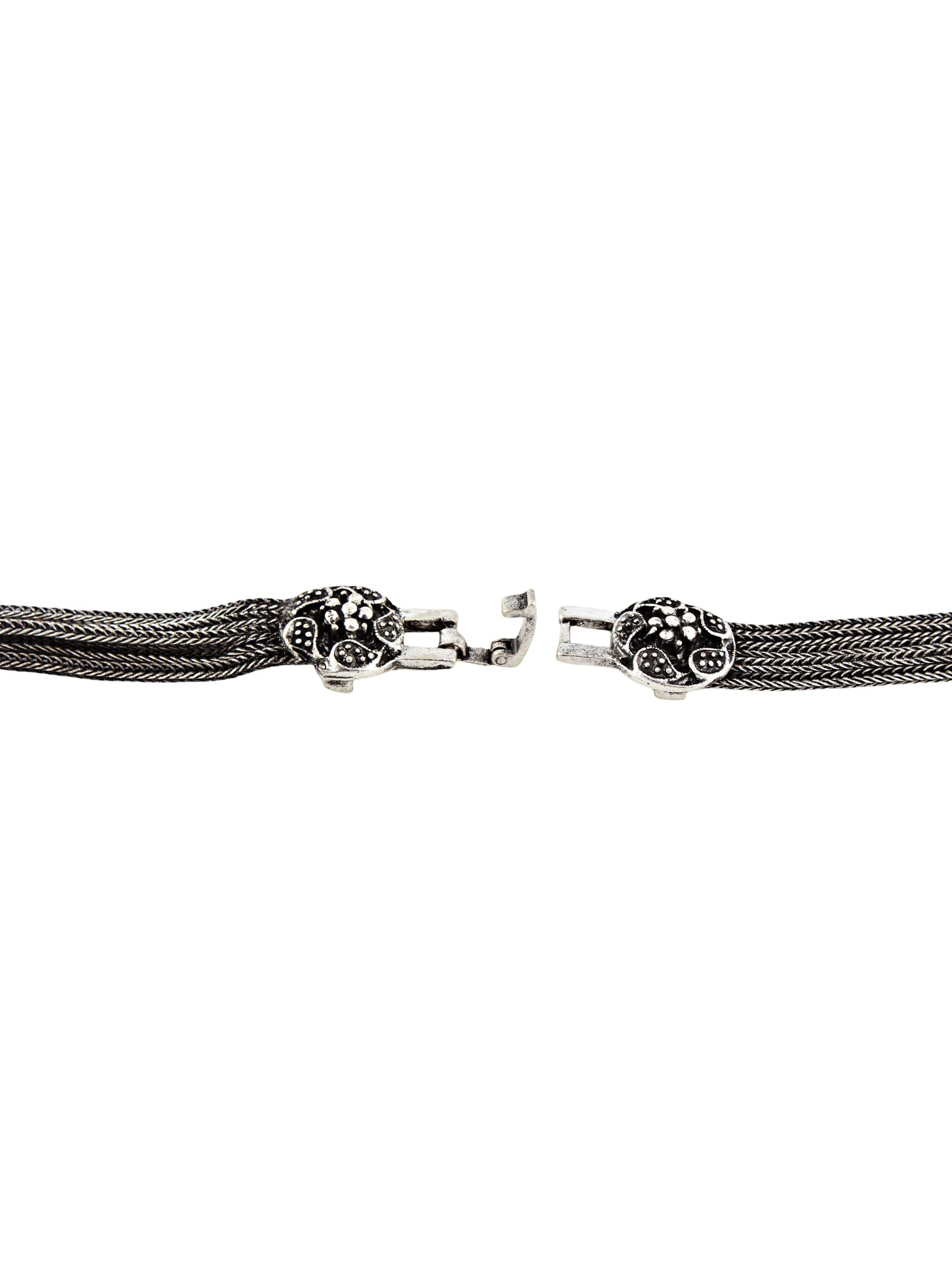 Stylish Silver Oxidised Wrist Watch Bracelet For Women & Girls