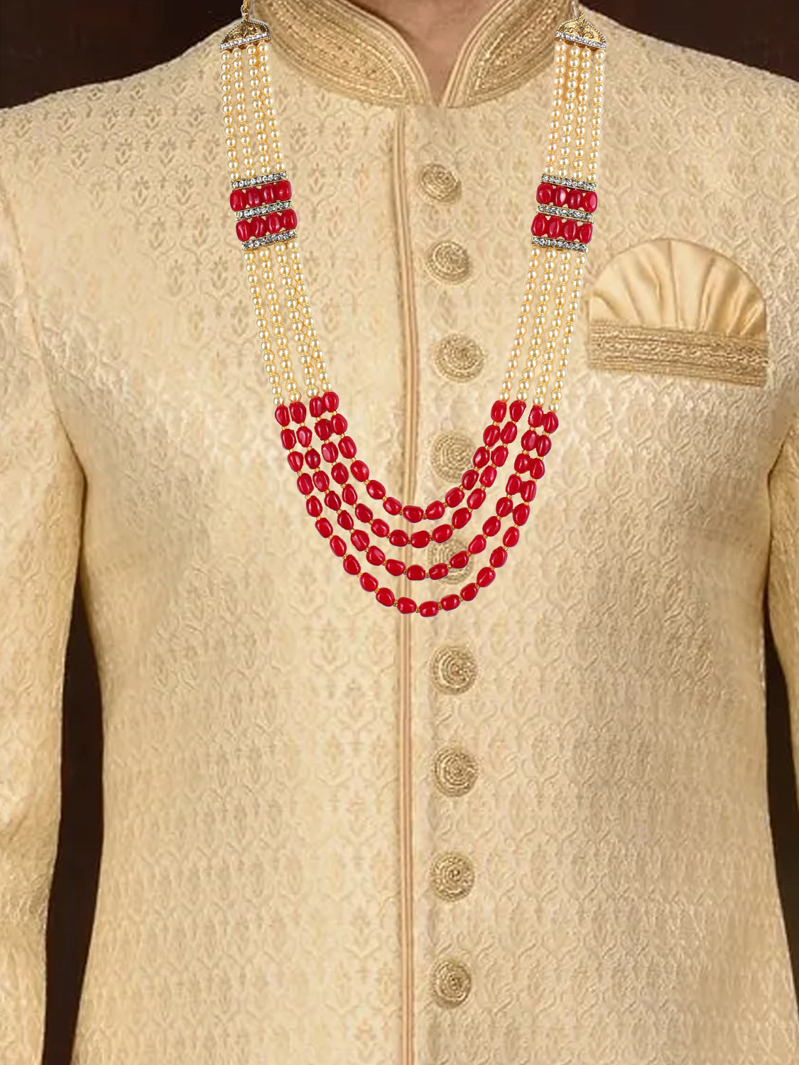 Maharaja Haar Groom Necklace Set for Men