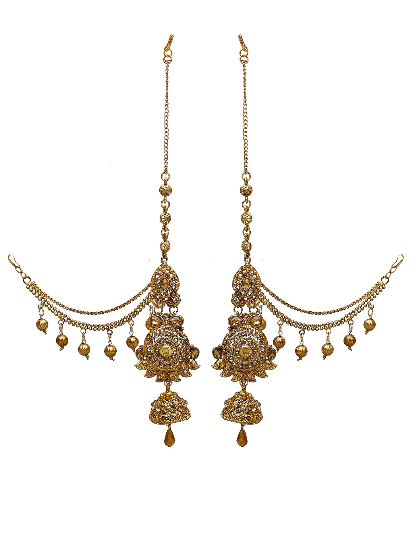 Traditional Gold Plated Stone Bridal Set For Women & Girls