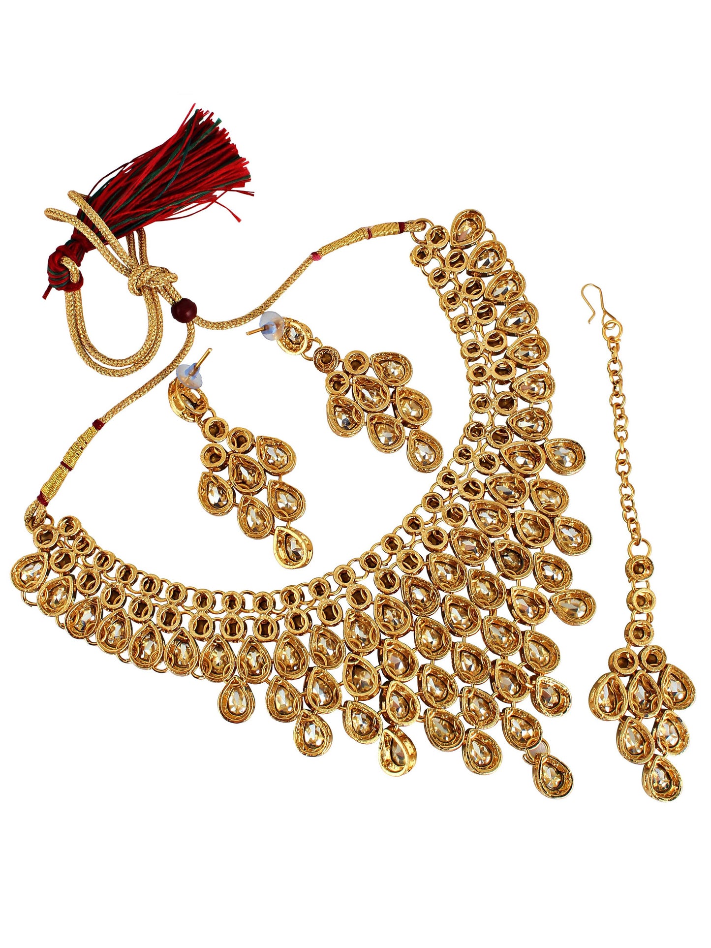 Necklace Set and Earrings with Tika For Women & Girls