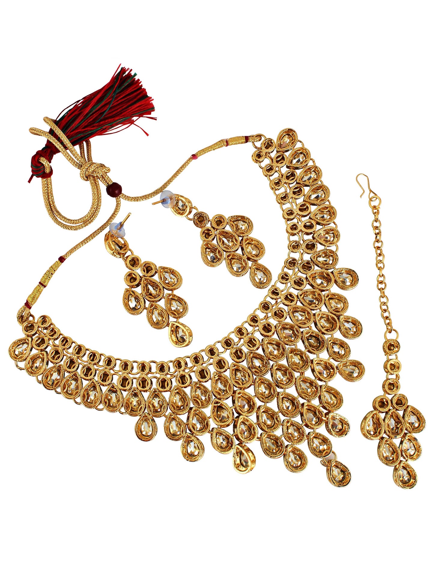 Necklace Set and Earrings with Tika For Women & Girls