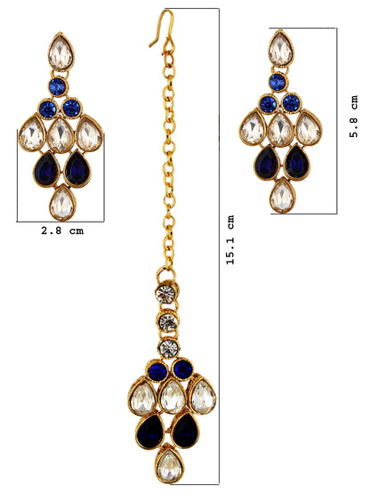 Necklace Set and Earrings with Tika For Women & Girls